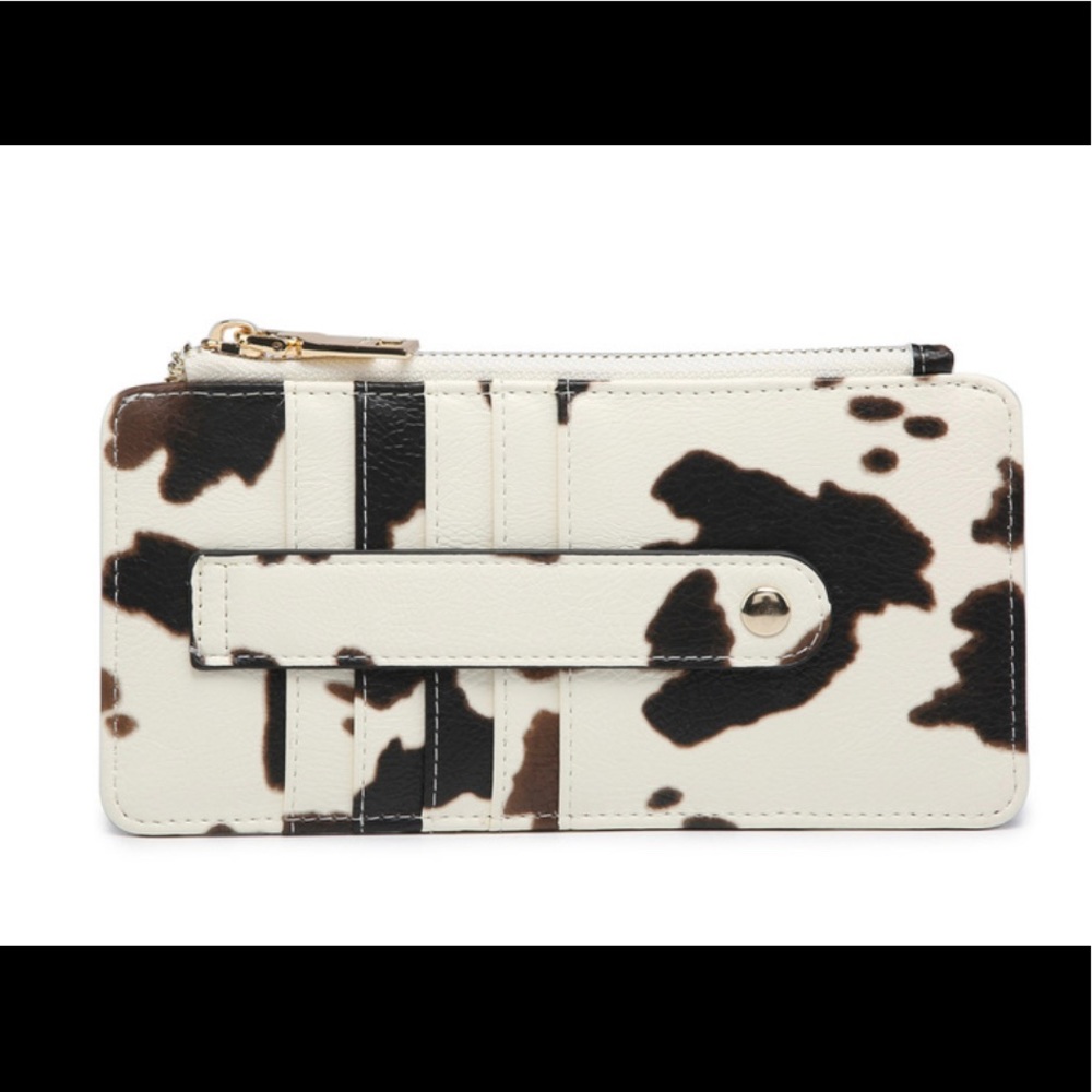 SOLDOUT-Cow Print Slim Card ID Wallet